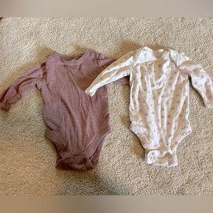 Gap & old navy pink roses Girly baby onesies